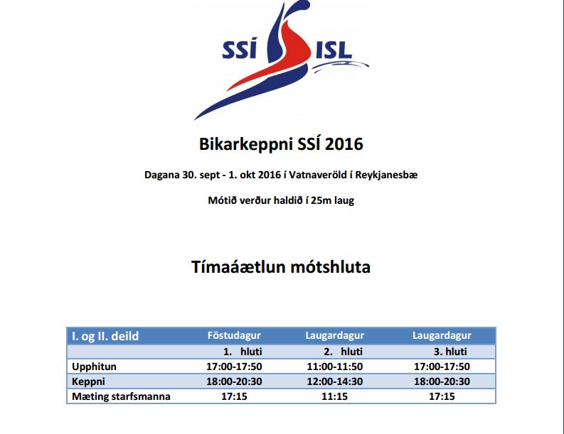 Bikarmót SSÍ um helgina